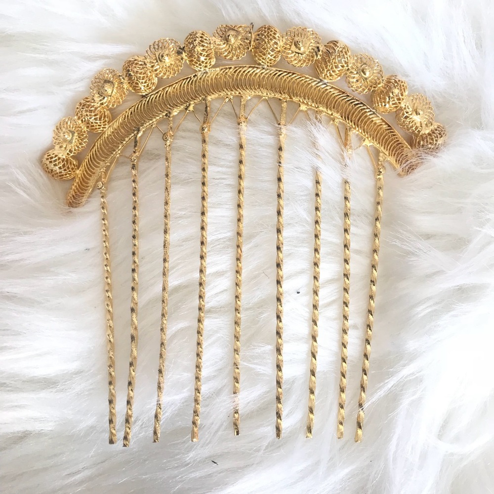 Philippine Tambourine “Payneta” X-Large Gold Comb